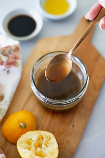 balsamic maple vinaigraitte vinagrete de mel e vinagre balsâmico